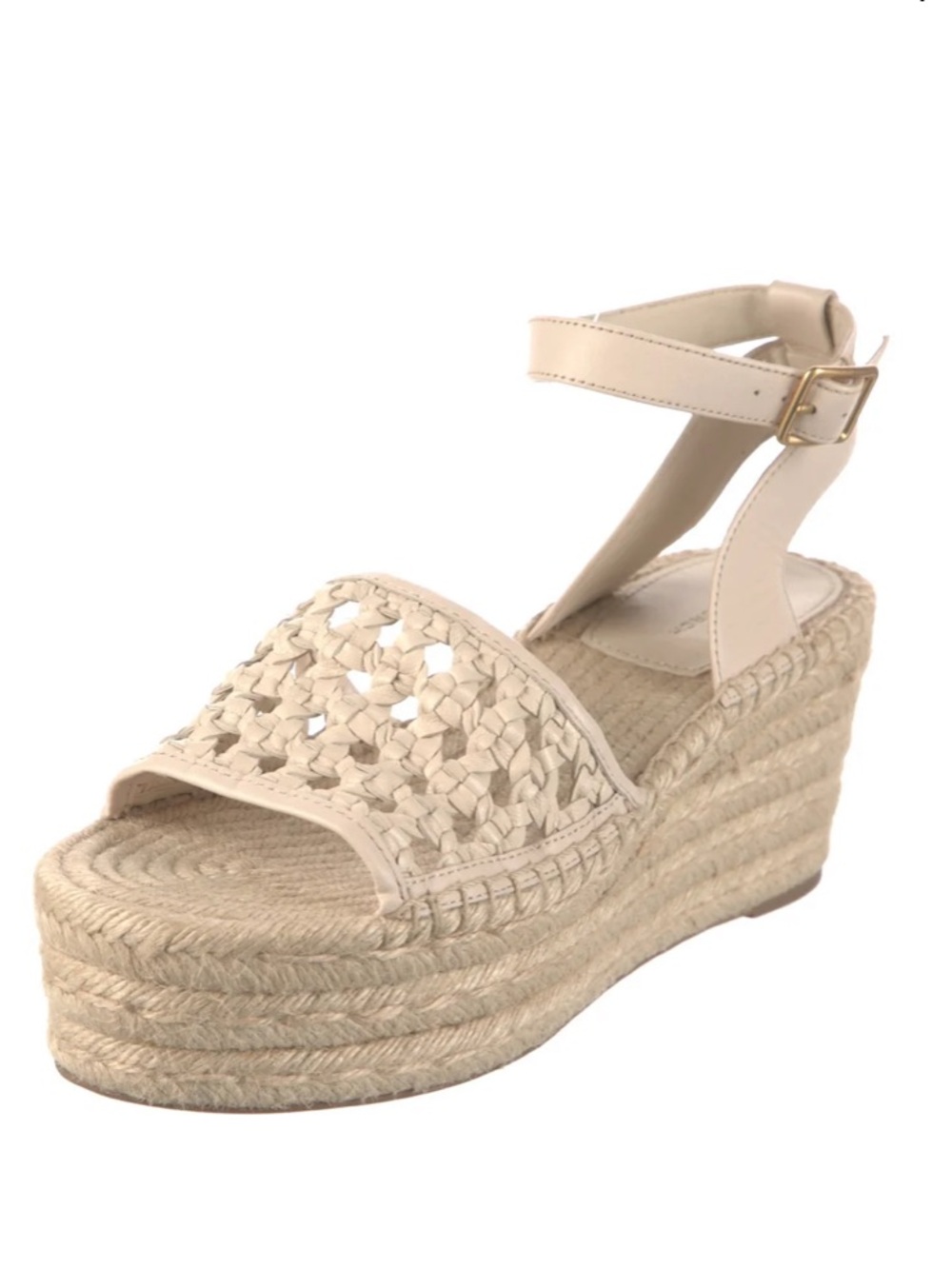 NEW Tory Burch Basket-Weave Espadrille Wedge Wedges Espadrilles Heels Size 11